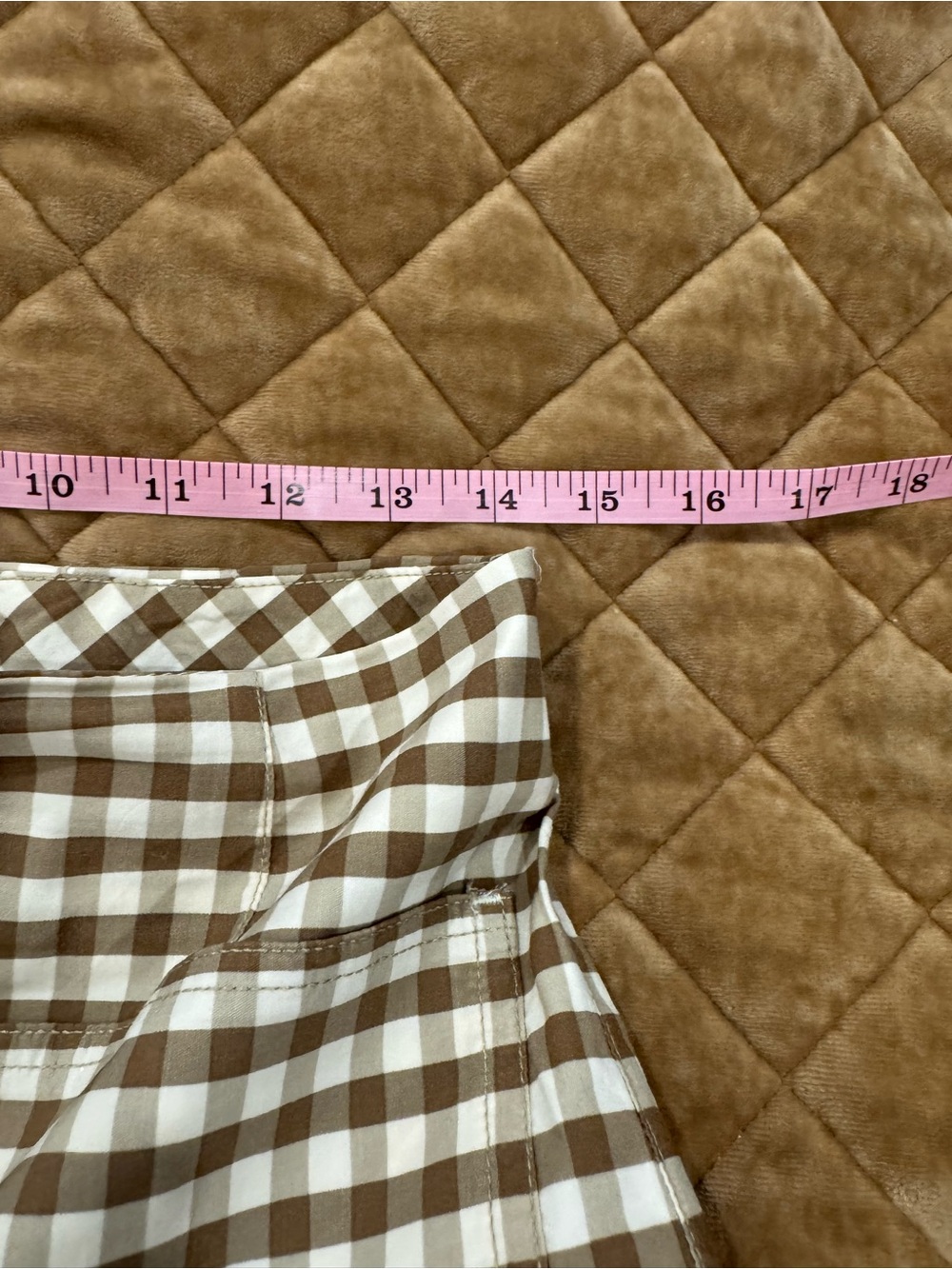 Maeve Brown&White Gingham Ruffle-Hem wide leg Pants w/ pockets! Fun&Flattering! - Picture 2 of 14
